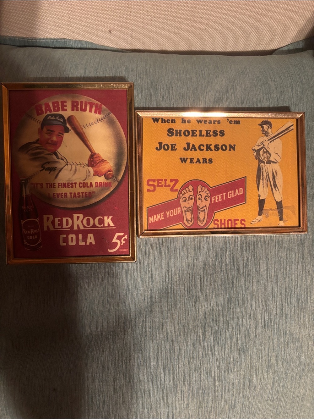MLB Vintage Style Red and Yellow Baseball Advertising Prints